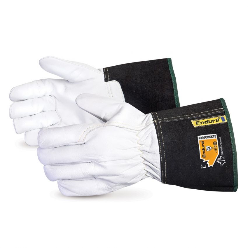 399OBGKT5 Superior Glove® Endura® Winter Cut-Resistant Goat-Grain Drivers Glove with Extended Cuff